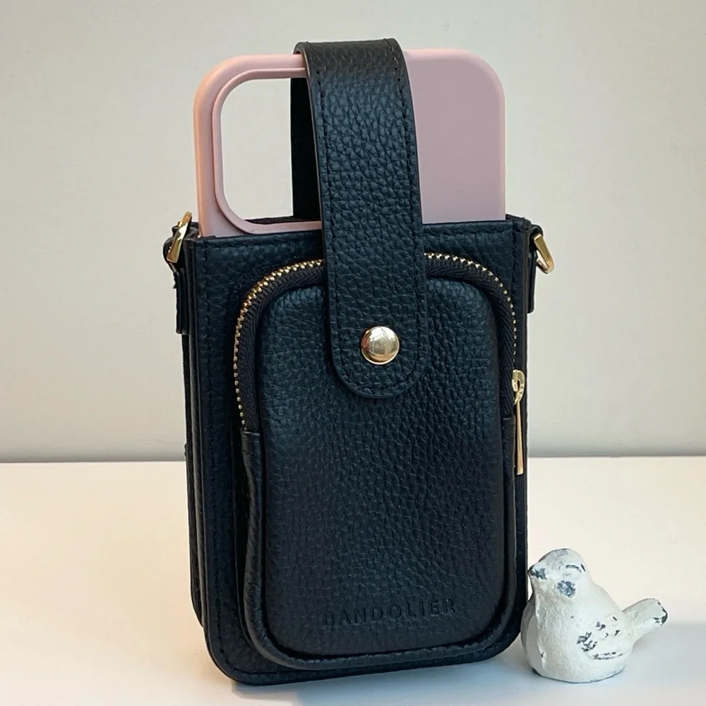 Bandolier Hailey Holster Crossbody Phone Bag In Black/Gold
